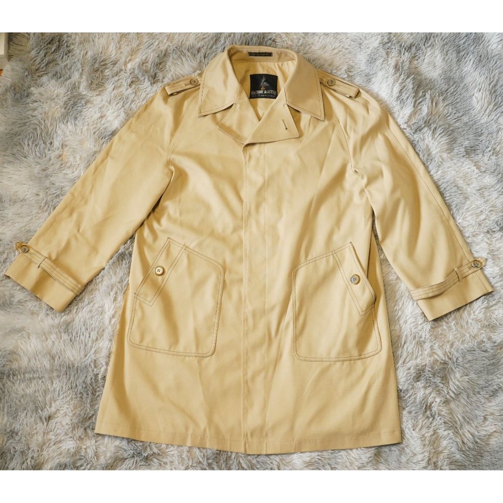 Vintage Harbor Master Trench Coat Khaki Mens Size 44